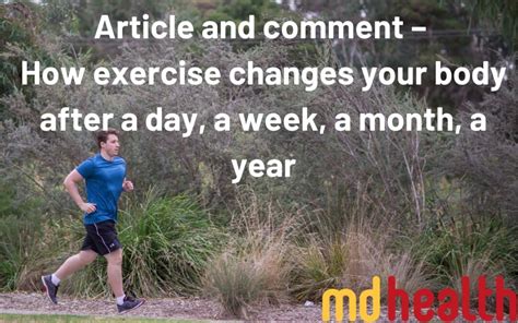 How Exercise Changes Your Body After a Day, a Week, a Month, .